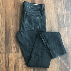 Rag & Bone Jeggings — Black Destroyed